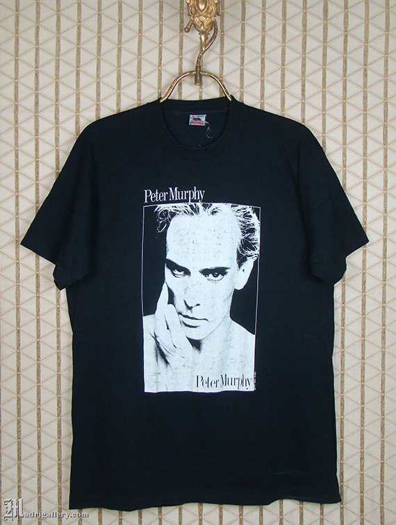 Peter Murphy T-shirt, Vintage Rare Bauhaus Faded Black Tee Shirt