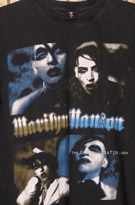 Marilyn Manson T-shirt, Vintage Rare Faded Black Tee Shirt, Punk