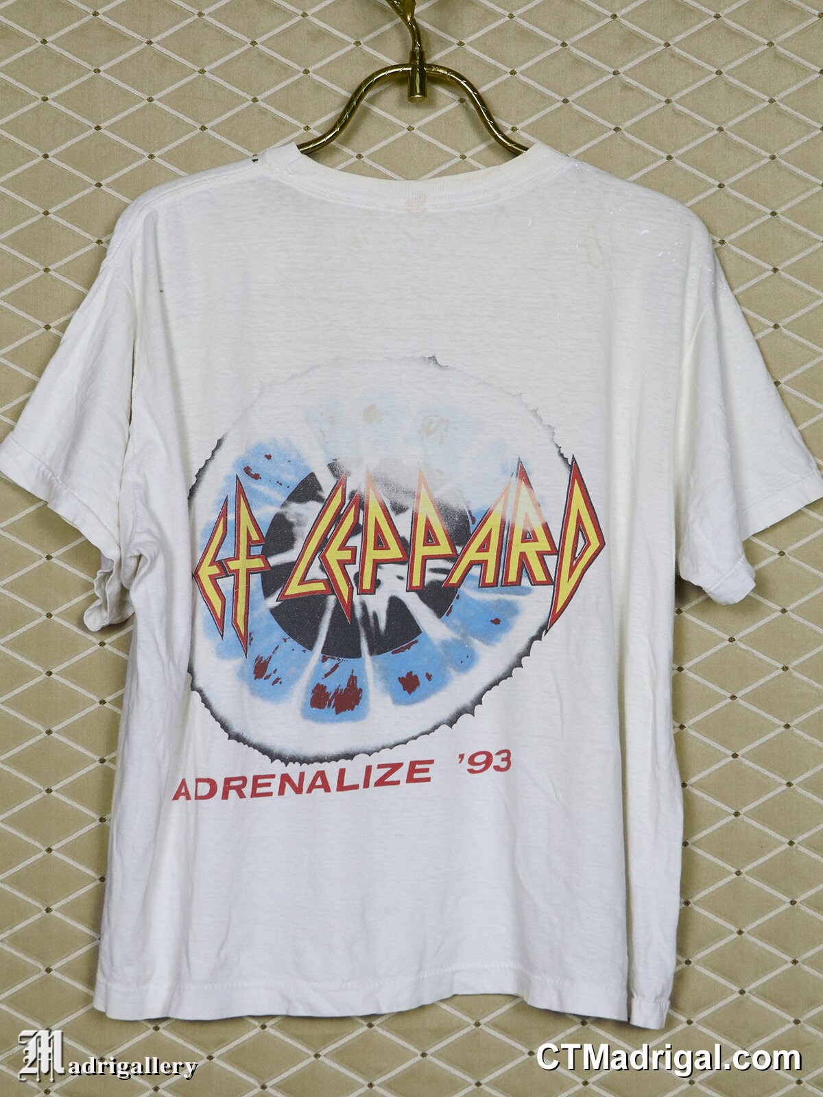 Def Leppard T-shirt, Thrashed White Tour Shirt, Heavy Metal
