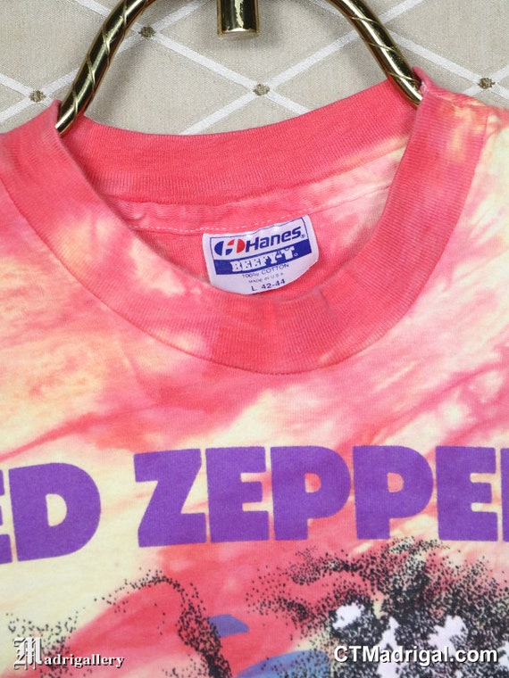 TAILGATE LED ZEPPELIN Led Zeppelin Tie-dye Pattern Band T-shirt Band T Men's L size /eaa472218