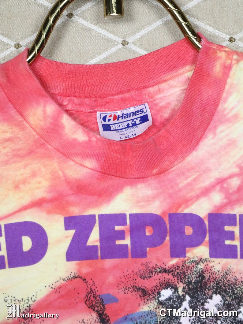 Led Zeppelin Tshirt Vintage Rare Tie Dye Tee Black Sabbath Etsy