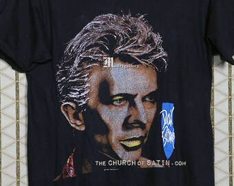 1984s DAVID BOWIE Tシャツ David Bowie T-shirt, 1984 Vintage Rare Tour Tee Shirt, Iggy