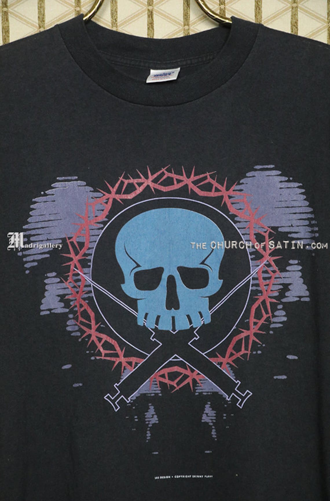 T-shirt Vintage Rare Dead Silence 90s - Taille XL, Couleur Noir, Occasion Bon état