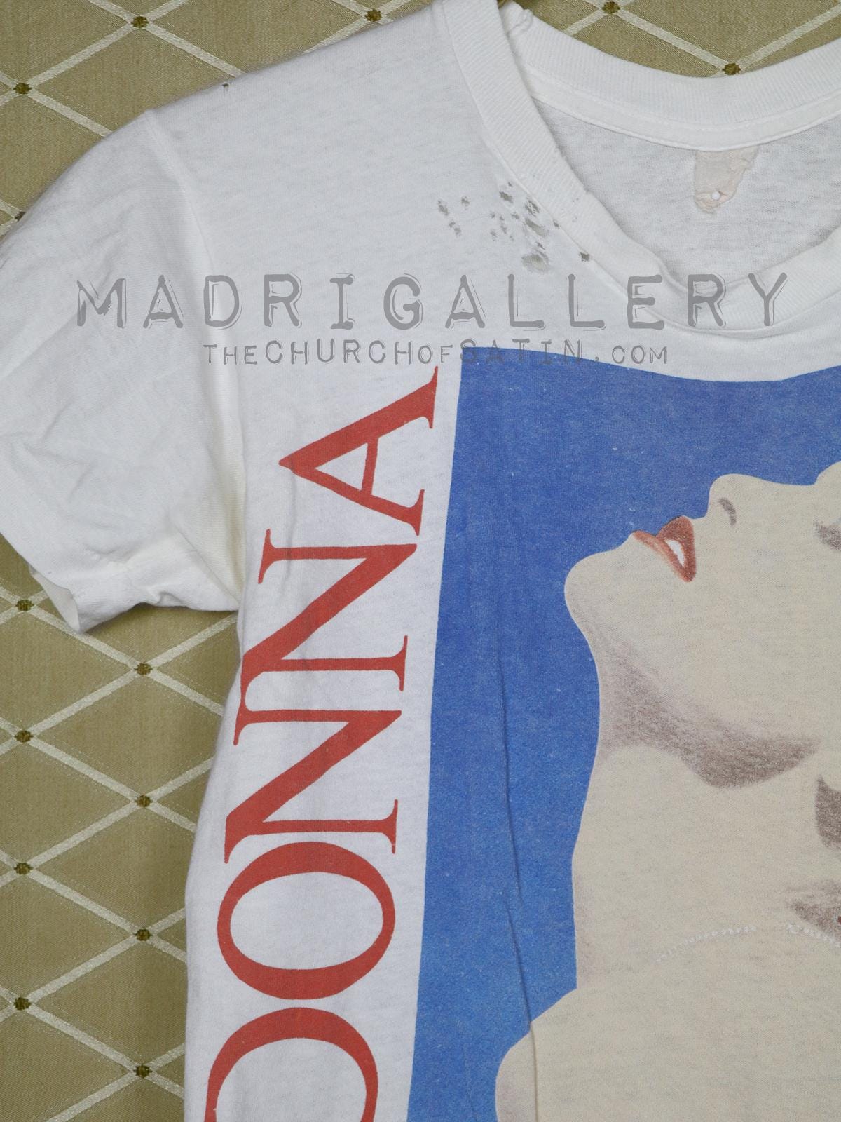 Madonna T-shirt Vintage Rare White Tee Shirt True Blue 1980s 80s 