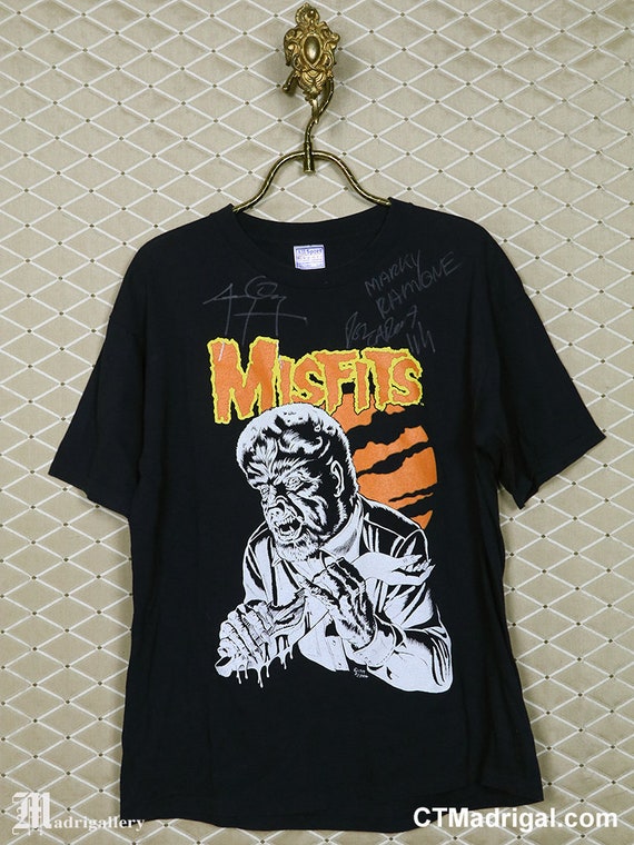 Misfits T shirt Samhain Danzig Vintage Black Tee Cramps Ramones