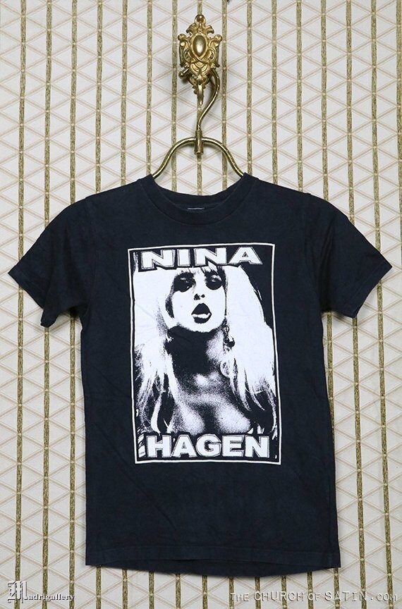 Nina Hagen Shirt Vintage Rare T-shirt Black Tee Punk Gothic New