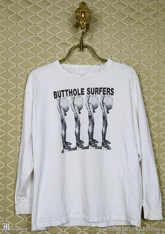 Butthole Surfers t-shirt, long sleeve white tee, … - image 1