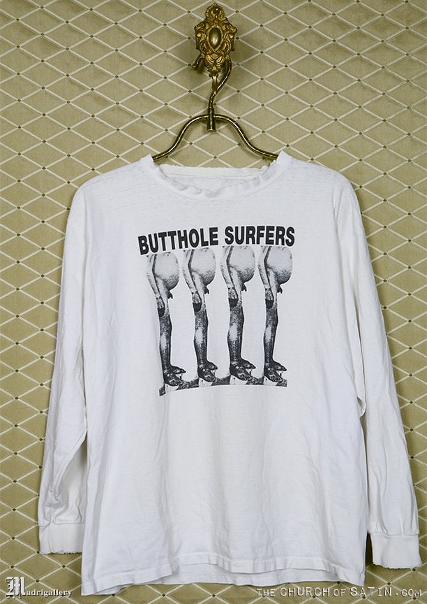 Butthole Surfers T-shirt, Long Sleeve White Tee, Punk Rock