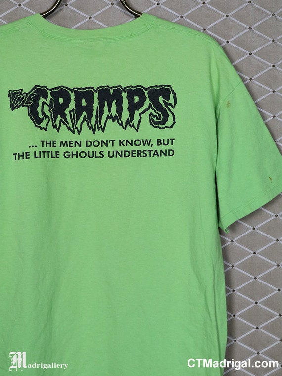 Cramps t-shirt, vintage rare green tee shirt, CBG… - image 5