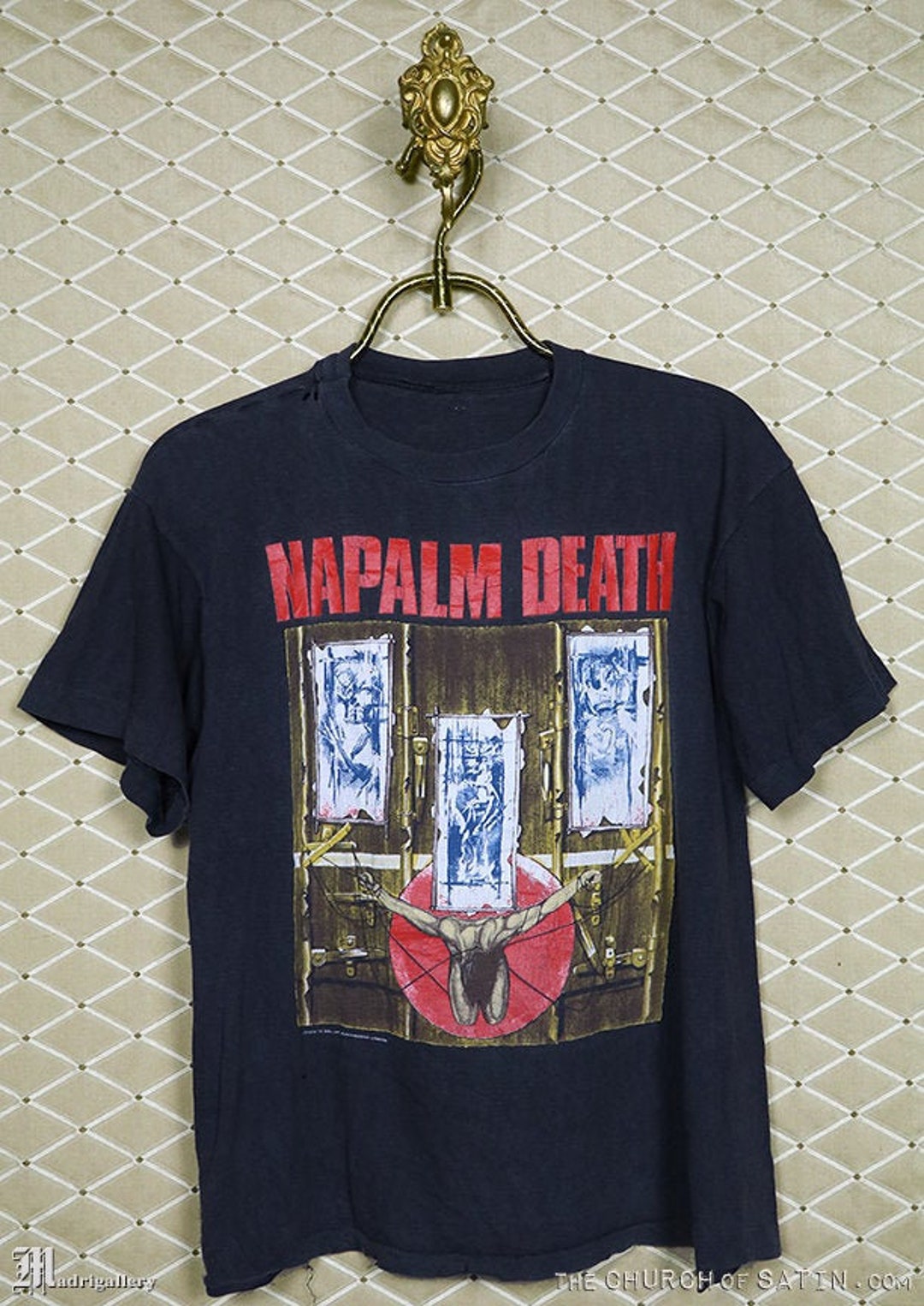 Napalm Death Tour Shirt Vintage Rare T-shirt Death Metal photo