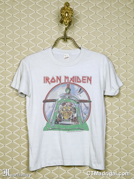 Iron Maiden shirt Aces High Powerslave World Slav… - image 1