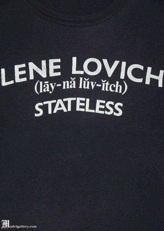 Lene Lovich, Stiff Records Vintage & Rare T-shirt, Faded