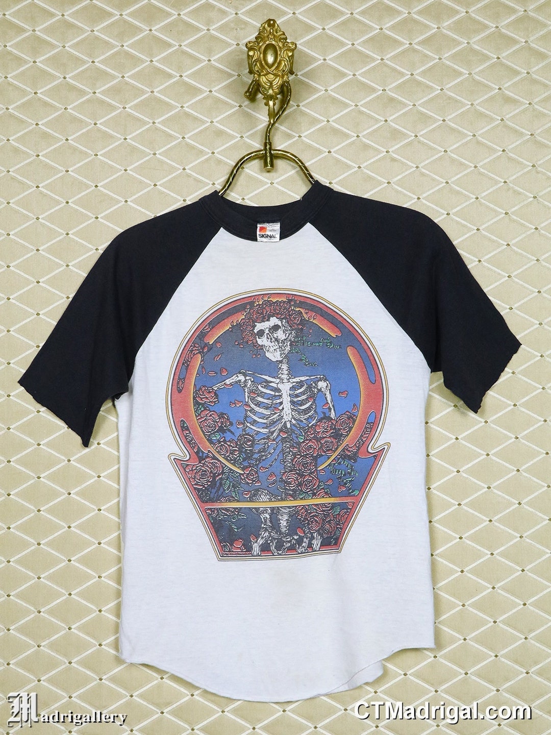 80’s 90's Grateful Dead Raglansleeve Vintage 80's Grateful Dead Raglan Concert T-Shirt Size S Russel