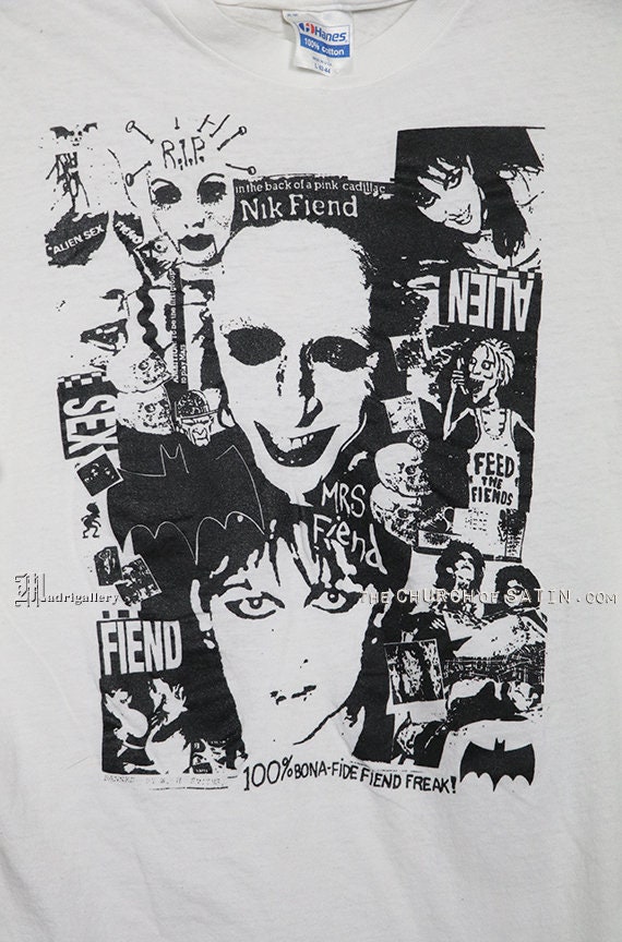 Alien S E X Fiend T-shirt, Vintage Rare White Tee Shirt, 1980s