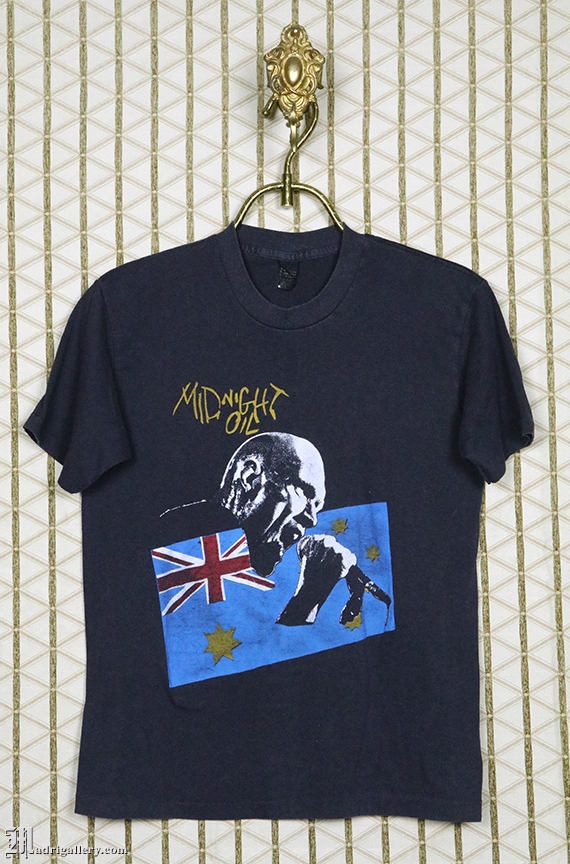 Midnight Oil Tシャツ XL Midnight Oil Vintage Rare T-shirt, Soft Thin Black Tee Shirt New