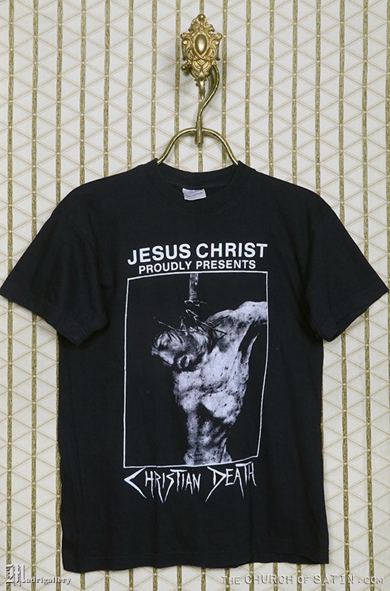 Christian Death vintage rare Tshirt black tee shirt Rozz Etsy