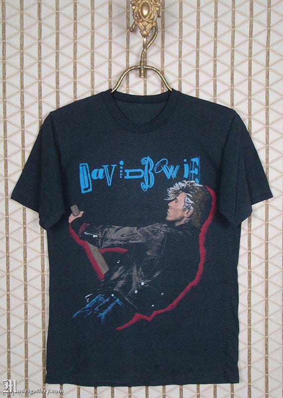 David Bowie Glass Spider Tour T-shirt, Rare Vintage Concert Shirt