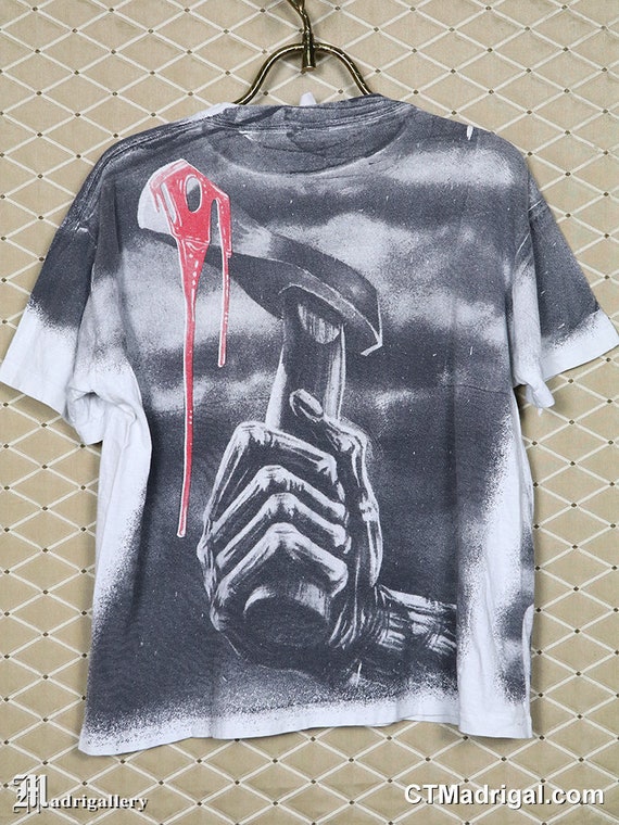 Iron Maiden Shirt, Vintage Rare All Over Print, Megadeth Iron Maiden Shirt, Vintage Rare All Over Print, Megadeth
