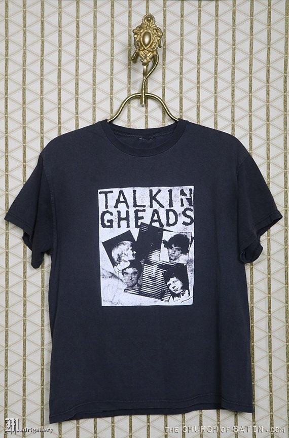 Talking Heads T-shirt Vintage Rare Faded Black Tee Shirt David