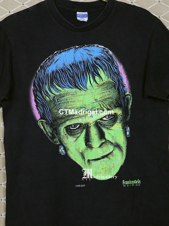 Frankenstein Horror Movie T-shirt Halloween Tee Shirt Goth Punk