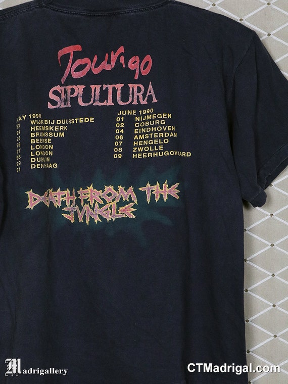 90s SEPULTURA ツアーtシャツ New 90's Sepultura Third World Posse 1992 Tour Band Tee