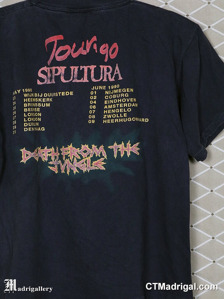 Sepultura Tour T-shirt, Black Tee Shirt, Vintage Rare Metal Thrash