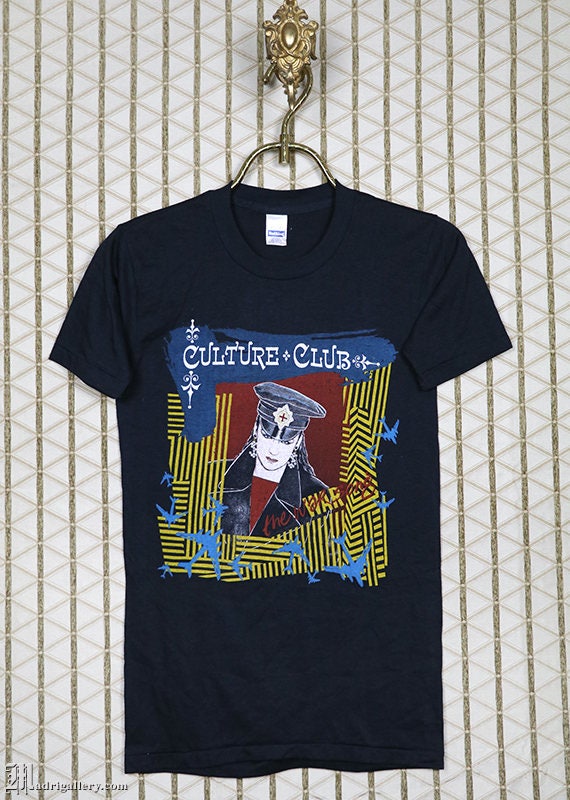 Culture Club vintage rare T-shirt, Boy George bla… - image 1