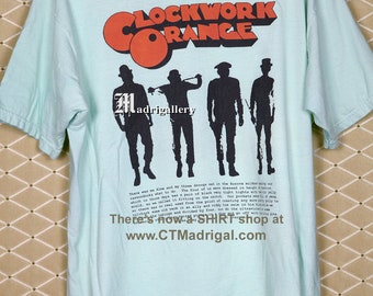 80s〜90s CLOCKWORK ORANGE 染込　Tシャツ A Clockwork Orange Shirt, Vintage Rare T-shirt Cult Horror