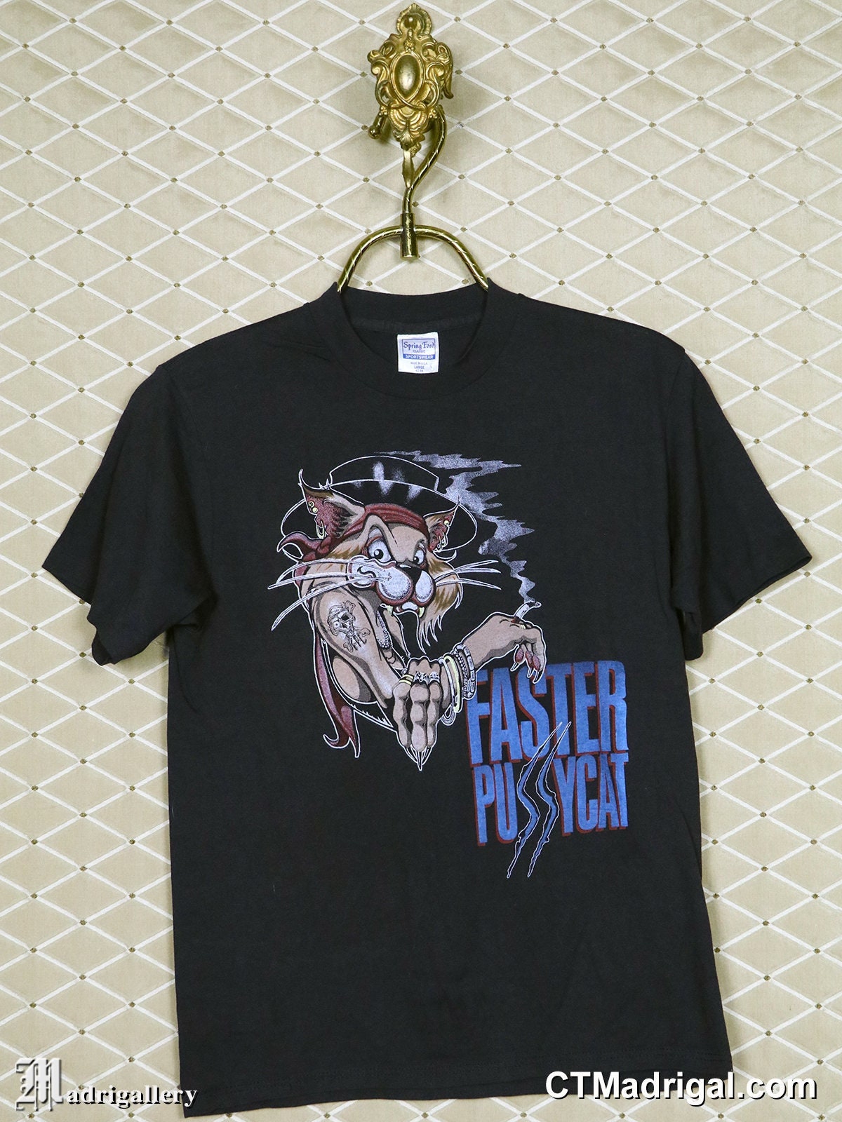 FASTER PUSSYCAT 80s～ Tシャツ M バンT フランス製