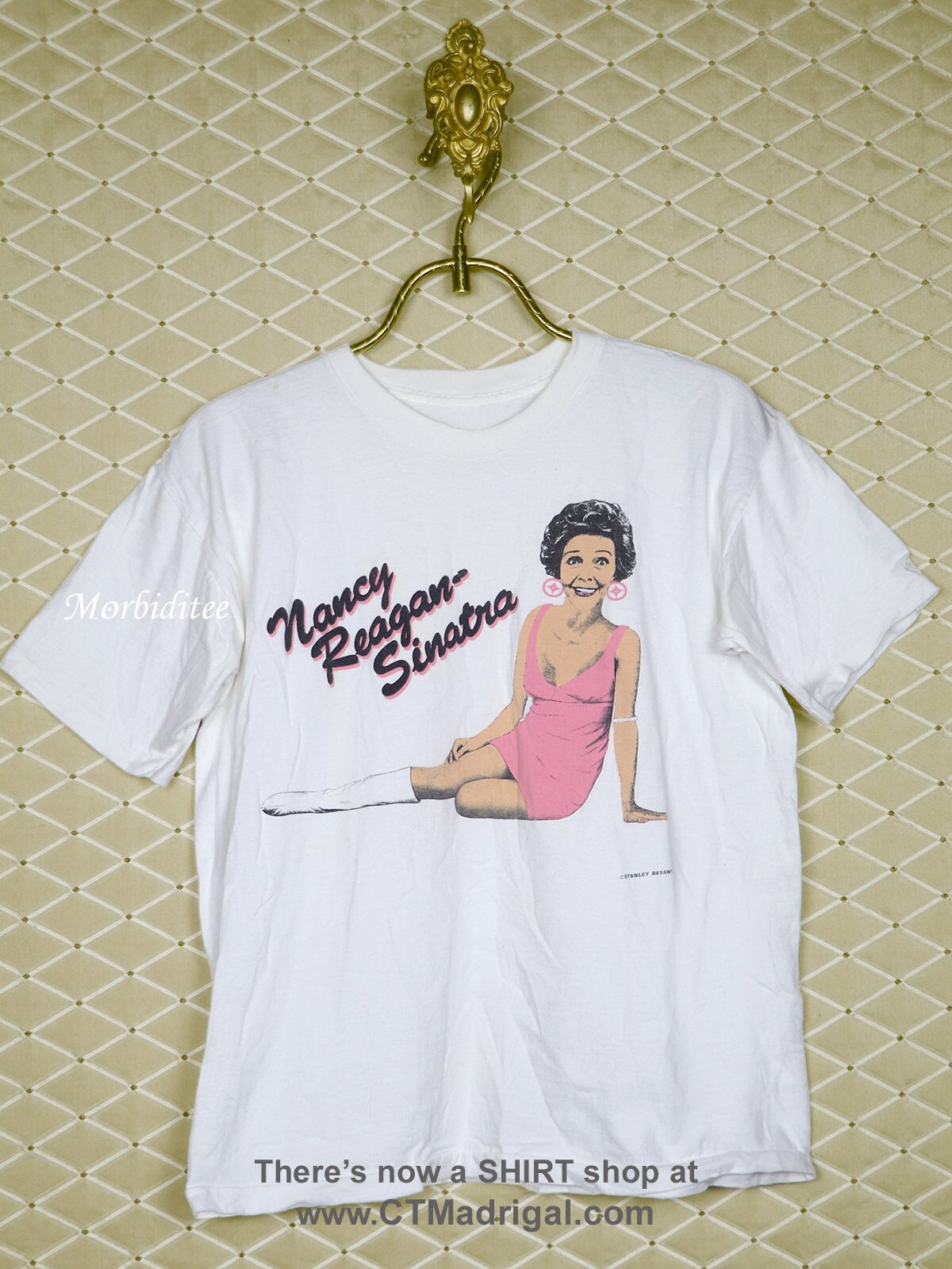Nancy Reagan Sinatra Shirt, Stanley Desantis T-shirt White, Punk 