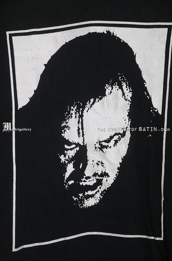 The Shining Horror Movie T-shirt, Vintage 1980s Rare Black Tee