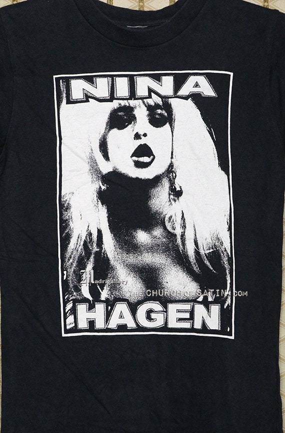 Nina Hagen Shirt Vintage Rare T-shirt Black Tee Punk Gothic New