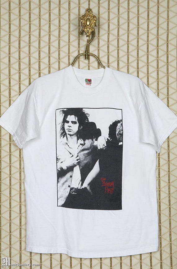Vanding Tilståelse Renovering Nick Cave t-shirt, The Birthday Party vintage rare wh… - Gem