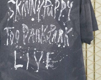 SKINNY PUPPY Tシャツ TOO DARKPARK LIVE Vintage 1990 Skinny Puppy, Live, Too Dark Park, Tour T-shirt
