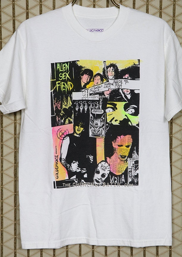 Alien S E X Fiend T-shirt, Vintage Rare White Tee Shirt, 1980s