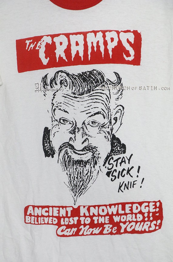 The Cramps Vintage Rare T-shirt, White Shirt Horror Punk Goth