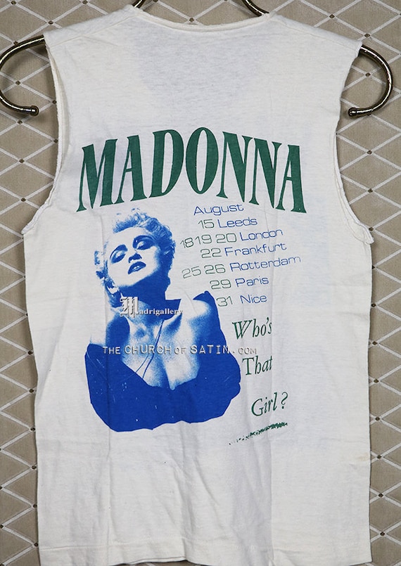 Madonna T-shirt, Vintage Rare Tour White Tee Shirt, 1980s 1990s