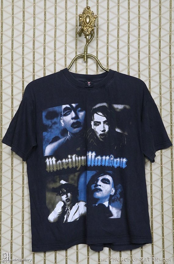 Marilyn Manson T-shirt, Vintage Rare Faded Black Tee Shirt, Punk