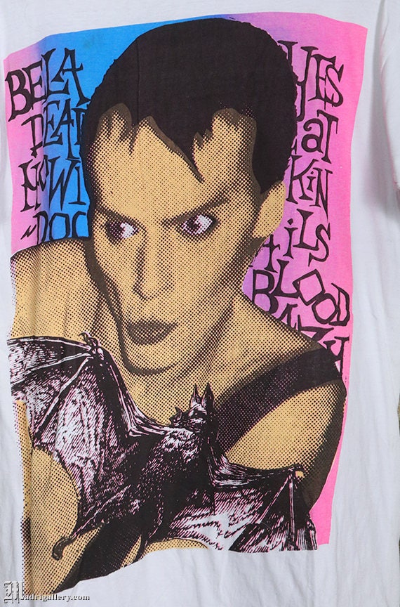 バウハウスのTシャツ、ヴィンテージ、レア、ビッグプリント、ホワイトT