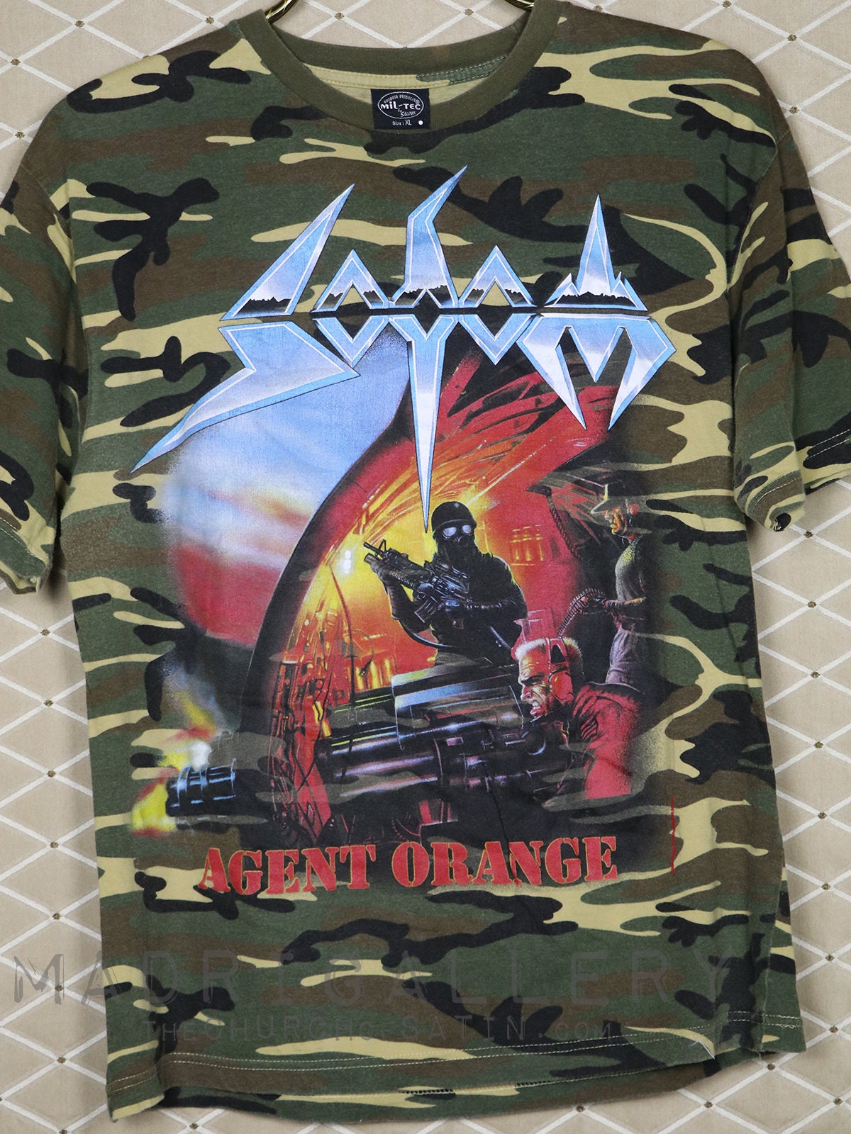 Sodom T-shirt, Agent Orange Shirt, Vintage Rare Camo Tee, Thrash