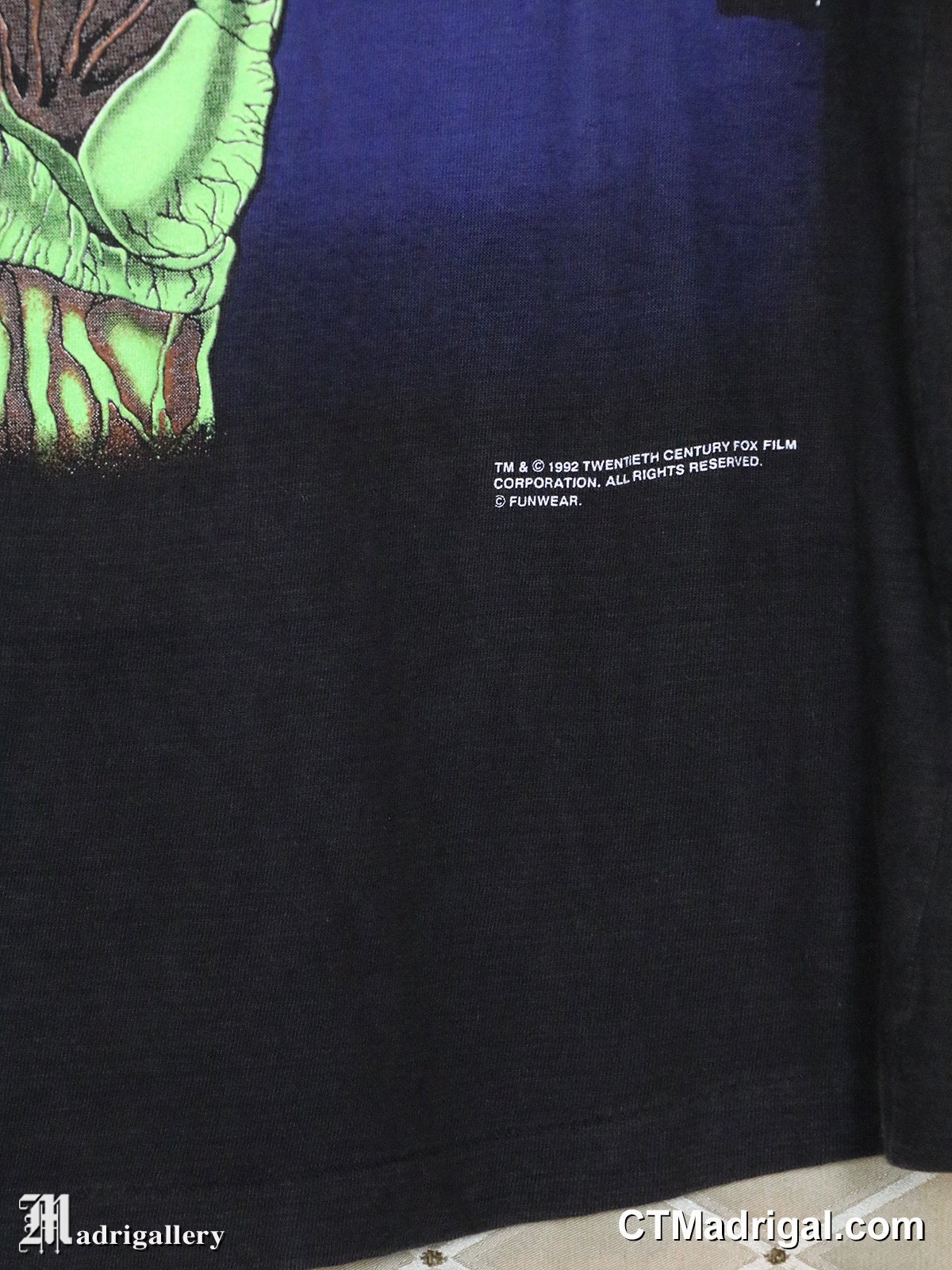 エイリアン3のTシャツ、1992年のTシャツ、SFホラー映画のヴィンテージ 