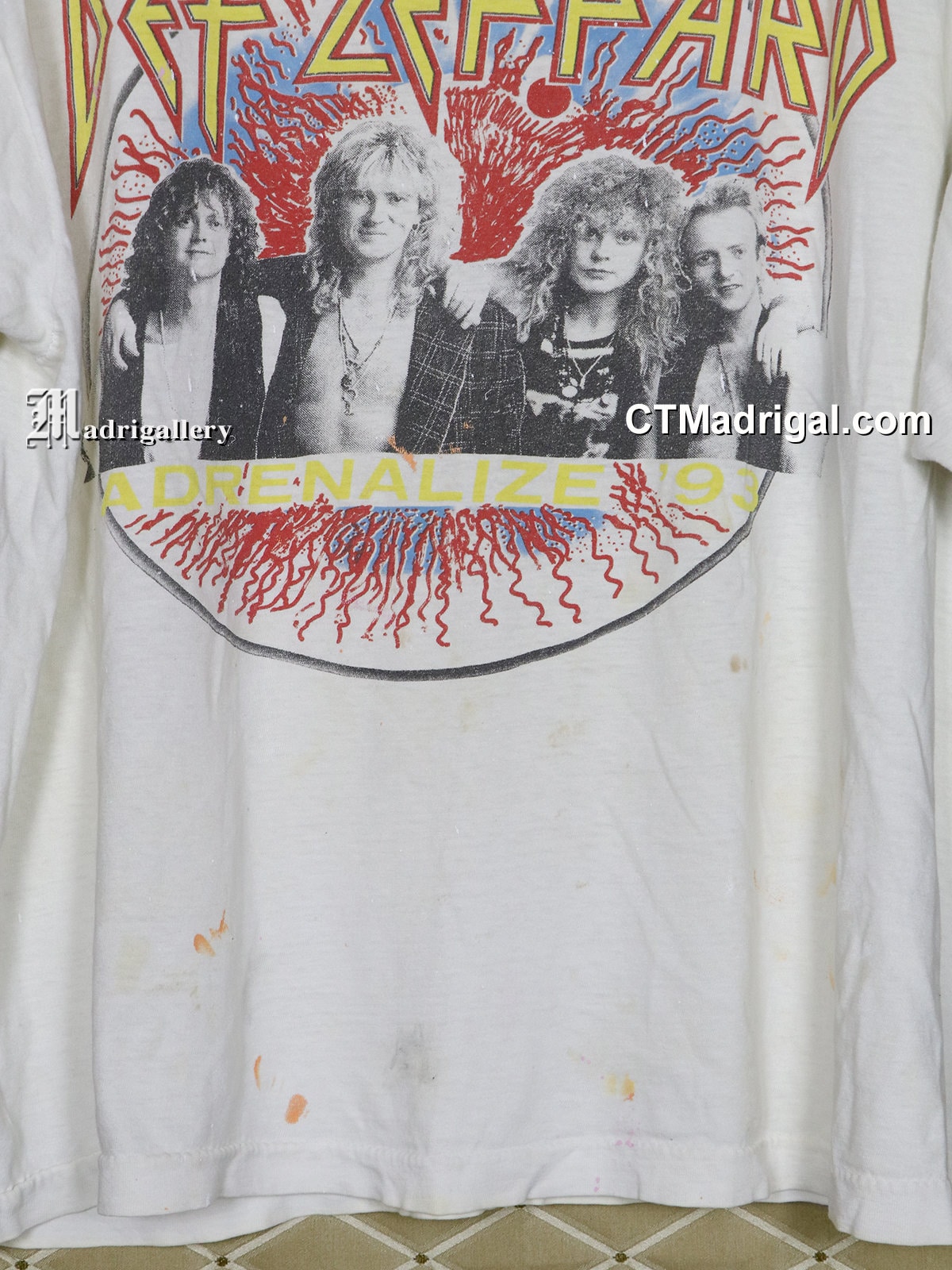 Def Leppard T-shirt, Thrashed White Tour Shirt, Heavy Metal
