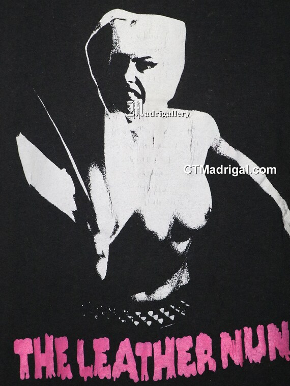 LEATHER NUN t-shirt vintage rare shirt Chrome Throbbing Gristle Psychic TV Coil Helios Creed Swans Severed Heads Tuxedomoon Pain Teens View 3
