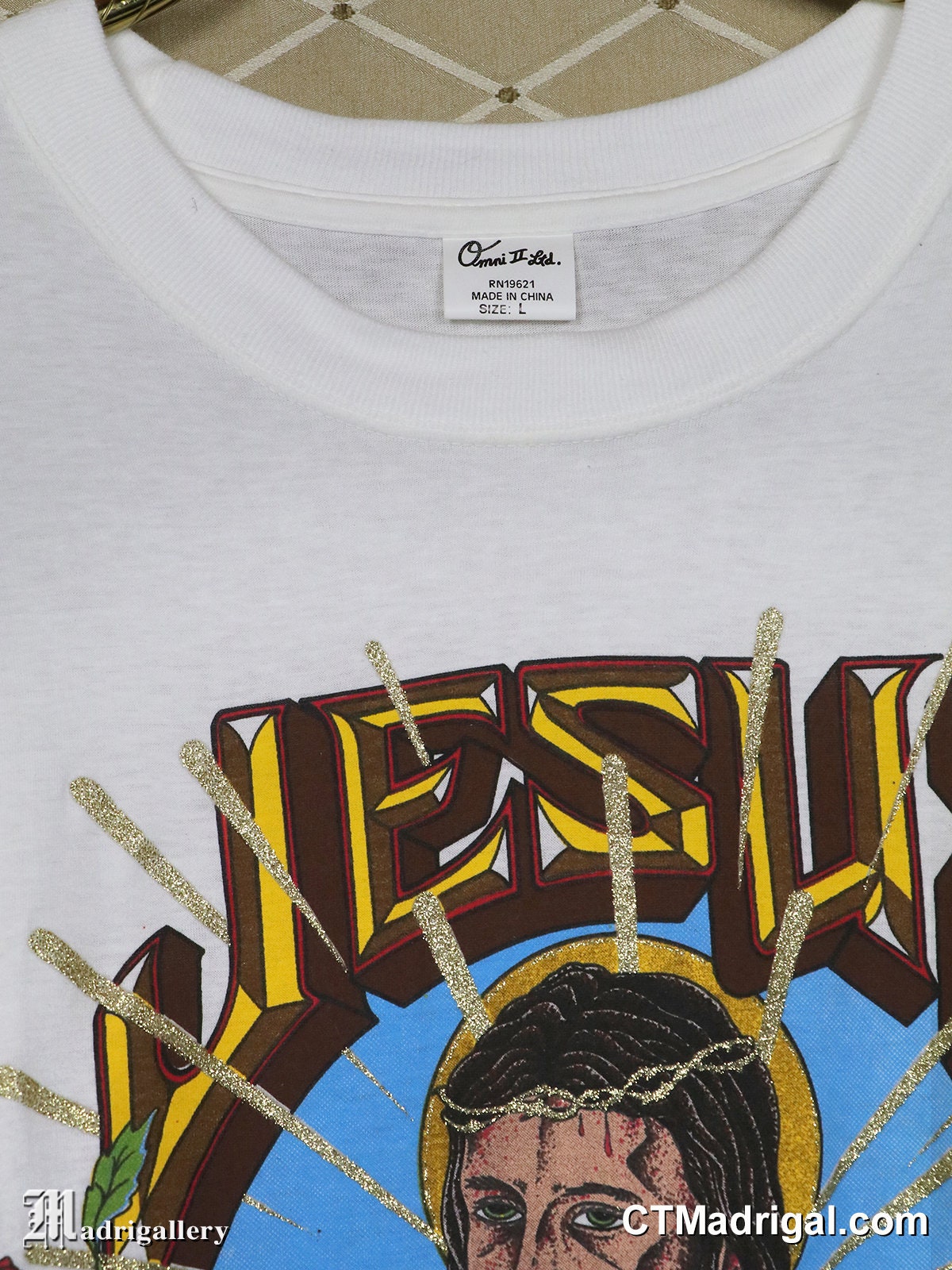 イエス・キリストのTシャツ ヴィンテージ レア ソフト 薄手 白シャツ 