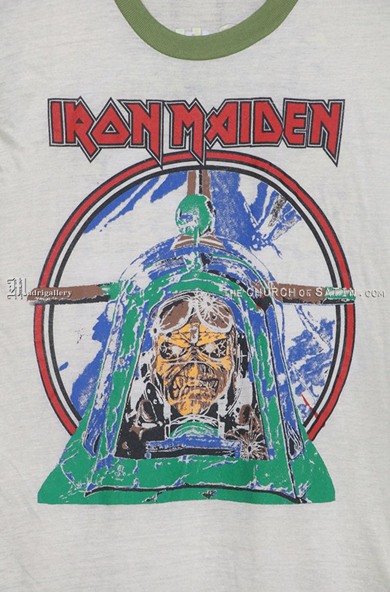 Iron Maiden shirt Aces High Powerslave World Slavery vintage | Etsy