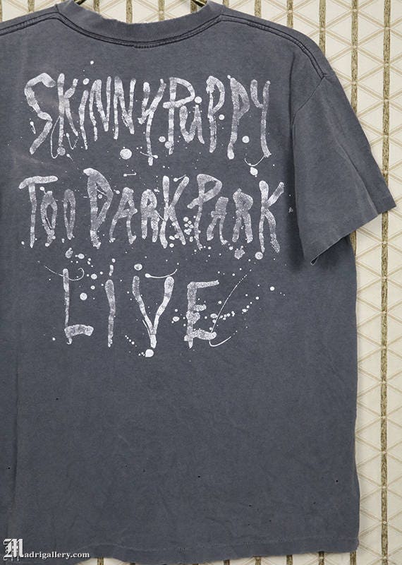 SKINNY PUPPY Tシャツ TOO DARKPARK LIVE Vintage 1990 Skinny Puppy, Live, Too Dark Park, Tour T-shirt