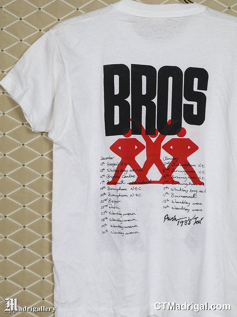 希少☆80s☆ドゥービーブラザーズ☆バンドTシャツ☆ホワイト☆Lサイズ☆BT24 BROS T-shirt, Vintage Rare Soft Thin Screen Stars Tee Shirt 1980s