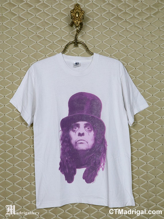 Alice Cooper t-shirt, vintage rare white tee shir… - image 1