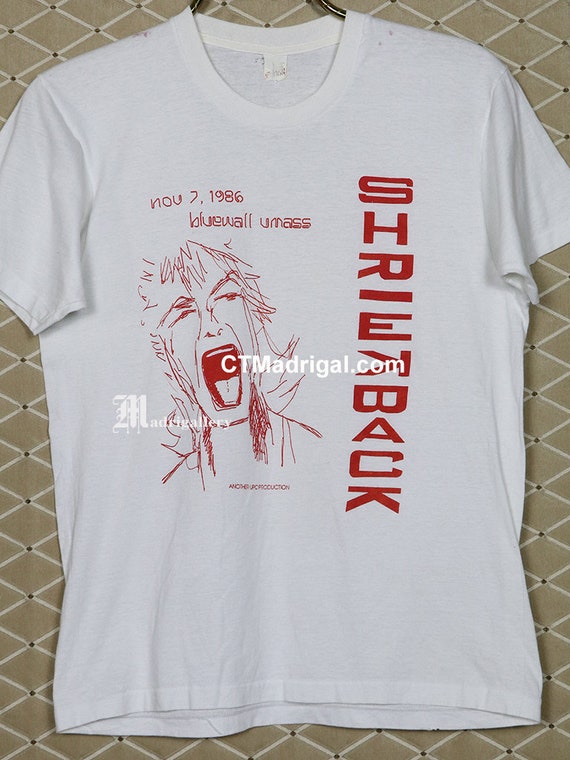 Shriekback Shirt, Vintage Rare T-shirt Soft Thin White Shirt