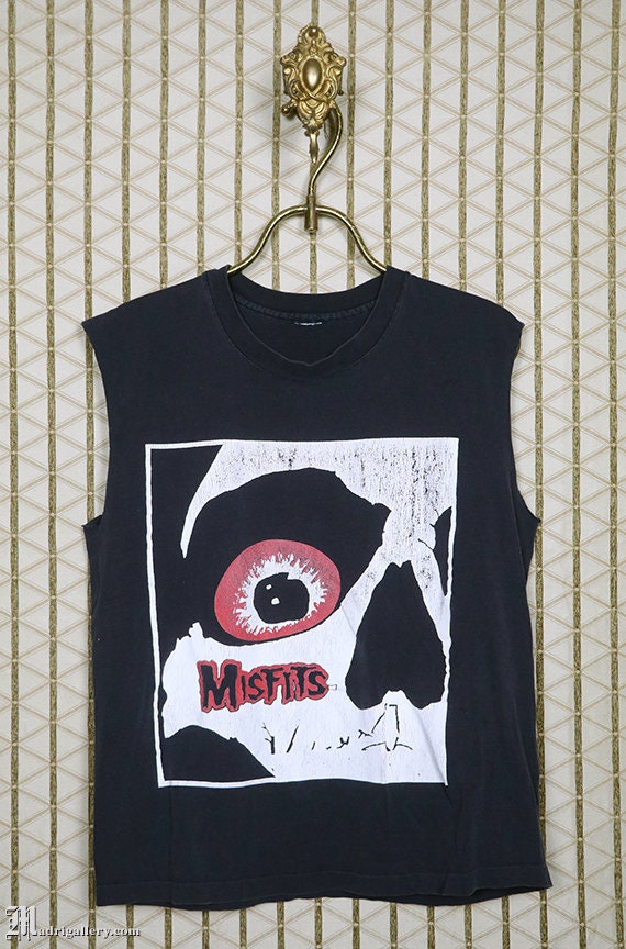 Misfits T-shirt Vintage Rare Faded Black Tee Sleeveless - Etsy